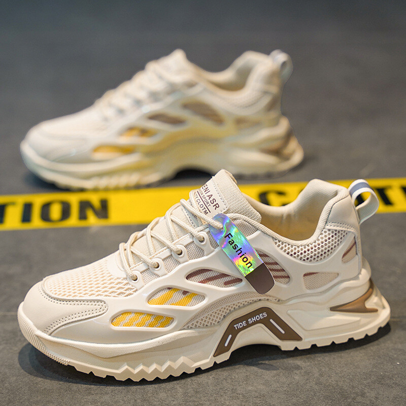 Vară pentru bărbați, stil nou, respirabil, versatil, ocazional, pentru alergare, pentru adolescent, pantofi bătrâni, plasă, pantofi sport ușoare pentru bărbați