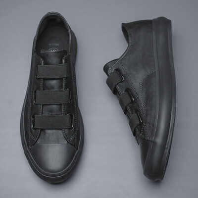 2023. aasta kevad, uued Vulcanize jalatsid Meeste Kulumiskindlad Disainer Loaferid Elastne riba Briti stiilis õmblusjalatsid Solid vaba aja tasapinnad