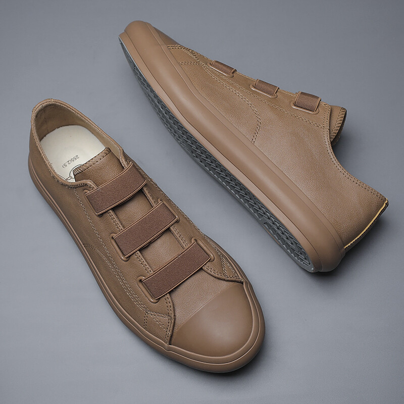 2023. aasta kevad, uued Vulcanize jalatsid Meeste Kulumiskindlad Disainer Loaferid Elastne riba Briti stiilis õmblusjalatsid Solid vaba aja tasapinnad