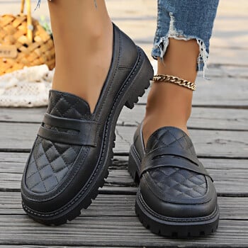 Άνοιξη Φθινόπωρο Νέα Casual Shallow Mouth Άνετα Κομψά Loafers με χαμηλό τακούνι Στρογγυλή Τετράγωνη Μόδα Γυναικεία Παπούτσια NO: 2192