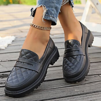 Άνοιξη Φθινόπωρο Νέα Casual Shallow Mouth Άνετα Κομψά Loafers με χαμηλό τακούνι Στρογγυλή Τετράγωνη Μόδα Γυναικεία Παπούτσια NO: 2192