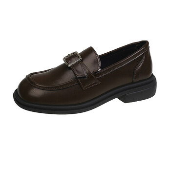 Χαμηλό τακούνι τετράγωνο τακούνι Loafers Round toe γυναικεία παπούτσια 2024 Μόδα άνοιξη/φθινόπωρο Πόρπη Solid Classics Pumps Μοκασίνια