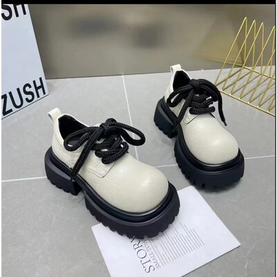 Jednobojne mokasine na srednju petu, s okruglim prstima, ležerne, popularne ženske cipele iz 2024., modne cipele s četvrtastom petom i vezicama, mokasine.