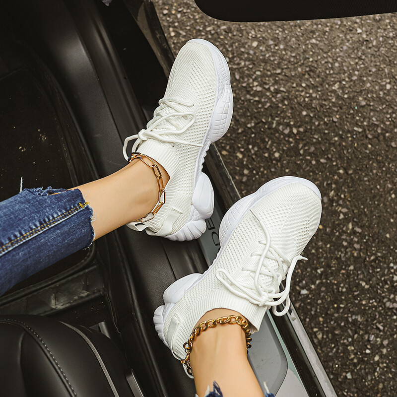 Naiste lamedapõhjalised vabaaja tossud, kerged libisemisvastased pehme põhjaga hingavad vulkaniseeritud tennisekingad naistele 2024