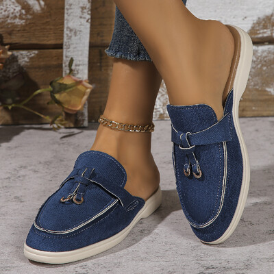 Nove ležerne natikače s ravnim dnom Loafers s resicama Modne ženske jednostruke cipele Marka Papuče s metalnom kopčom Udobne natikače