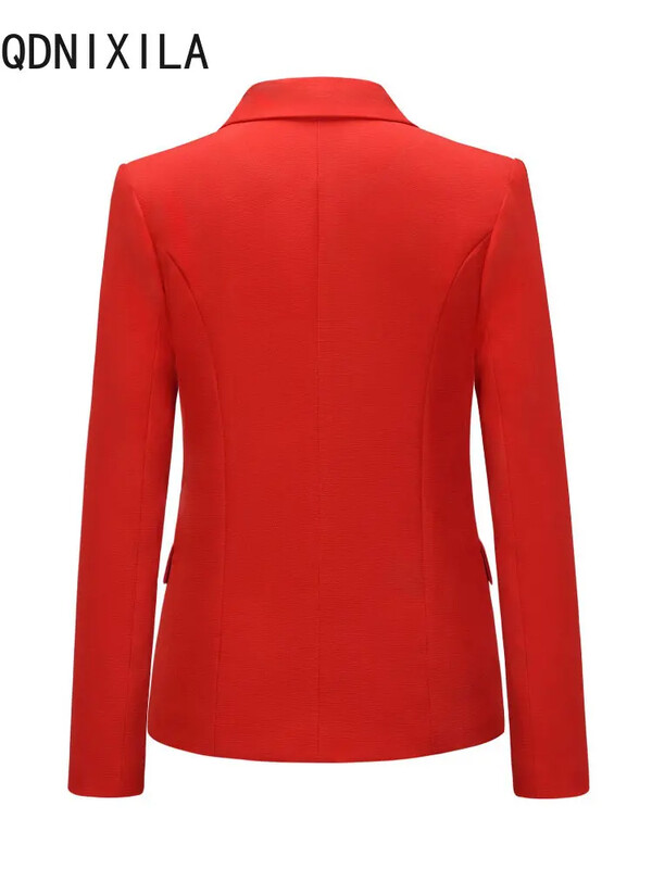 Naiste bleiser, 2023. aasta sügis, uus välisriietus, kontorimood, kaherealised bleiserid, vabaaja pikkade varrukatega naiste top