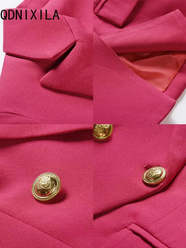 Naiste bleiser, 2023. aasta sügis, uus välisriietus, kontorimood, kaherealised bleiserid, vabaaja pikkade varrukatega naiste top