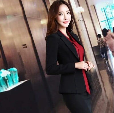 Sacouri pentru femei Jachete de modă Jachetă de costum mic din șifon, culoare bomboană, cu mânecă lungă, costum subțire, cu un singur buton, haină de bază pentru damă de birou