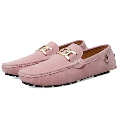 Pantofi Plati Femei 2024 Noi Femei Pantofi Mocasini din piele naturală Bărbați Mocasini casual cu slip-on Dimensiune mare 44 Pantofi de barca cu cerc mov