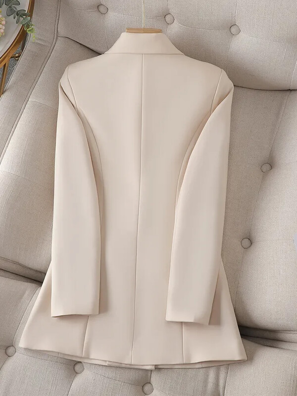 Blazer de toamnă la modă Jachetă cu mânecă lungă pentru femei Pioneer Office Trei despărțituri Jachetă solidă pentru femei, roz, negru, bej, pentru femei