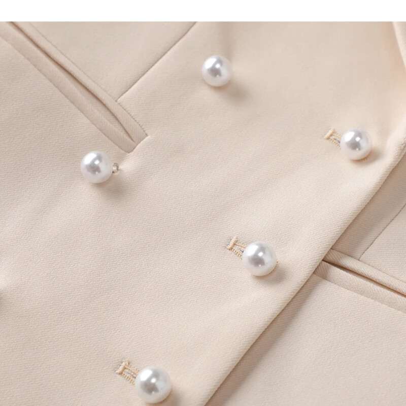 Blazer de toamnă la modă Jachetă cu mânecă lungă pentru femei Pioneer Office Trei despărțituri Jachetă solidă pentru femei, roz, negru, bej, pentru femei