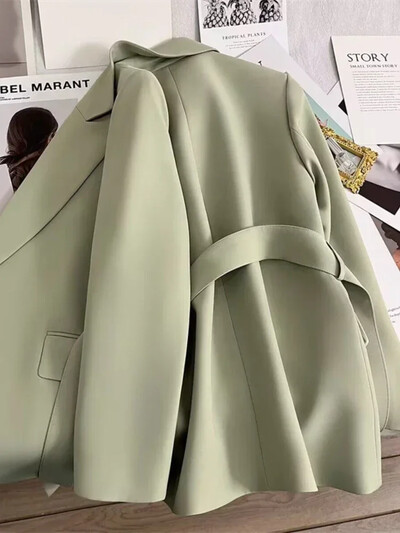 Kevadine ja sügisene uus bleiser naistele 2024. Ülerõivad Kontori naistemantlid, Retro naiste riided Elegantne naiste jope