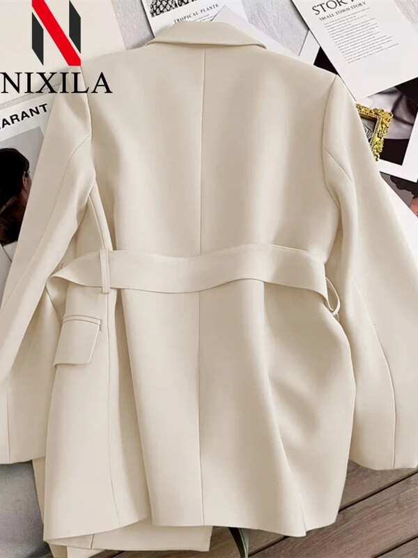 Kevadine ja sügisene uus bleiser naistele 2024. Ülerõivad Kontori naistemantlid, Retro naiste riided Elegantne naiste jope