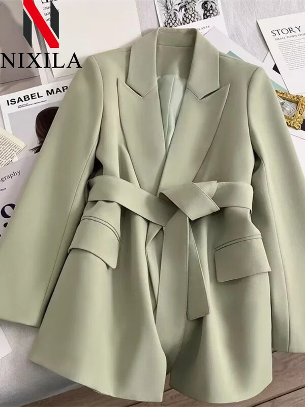 Kevadine ja sügisene uus bleiser naistele 2024. Ülerõivad Kontori naistemantlid, Retro naiste riided Elegantne naiste jope