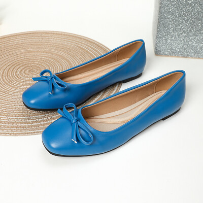 Svjetlucave srebrne ravne cipele s leptir-mašnom Ženske okrugle vrhove Karirane kožne mokasine sa šljokicama Balerinske cipele Ženske mokasine