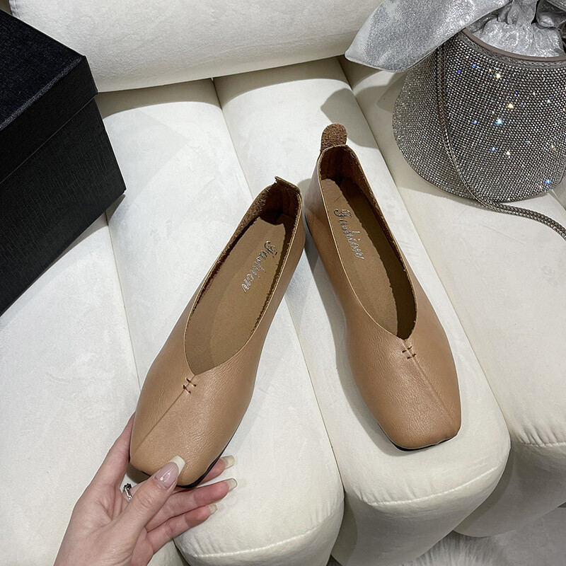 Ženske mekane kožne male kožne cipele Proljetne klasične lagane ravne cipele Ženske Harajuku studentice Mokasine s kapicama za sve vrste