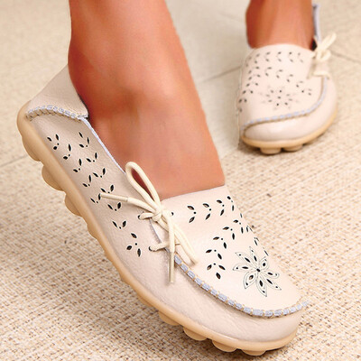 Дамски обувки Кожени балетни обувки Zapatos Mujeres 2024 Тенденции мокасини Дамски летни обувки Ежедневни плоски обувки Леки летни обувки