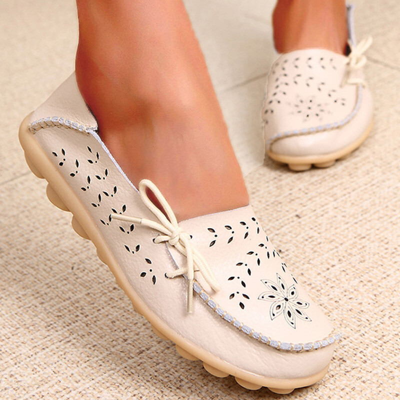 Дамски обувки Кожени балетни обувки Zapatos Mujeres 2024 Тенденции мокасини Дамски летни обувки Ежедневни плоски обувки Леки летни обувки