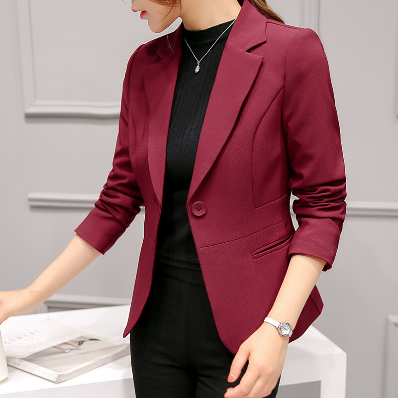 Jachetă nouă elegantă pentru damă de afaceri, pentru femei noi, cu mâneci întregi, blazer de lucru, haină ocazională pentru femei, în șase culori disponibile, haine pentru femei