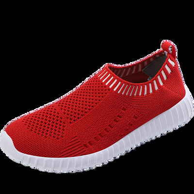 Pantofi de alergare supradimensionați ultra ușori de damă, pantofi sport la modă, țesuți cu Fly, respirabili