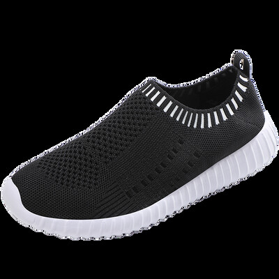 Pantofi de alergare supradimensionați ultra ușori de damă, pantofi sport la modă, țesuți cu Fly, respirabili