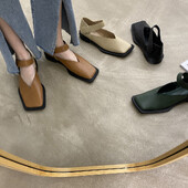 Naiste kingad Nahast kingad, 2022. aasta kevad, uus kandiline varvas, madala kontsaga Mary Jane`i kingad, pumbad, naiste kingad