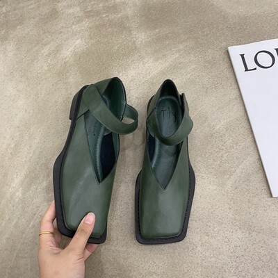 Naiste kingad Nahast kingad, 2022. aasta kevad, uus kandiline varvas, madala kontsaga Mary Jane`i kingad, pumbad, naiste kingad