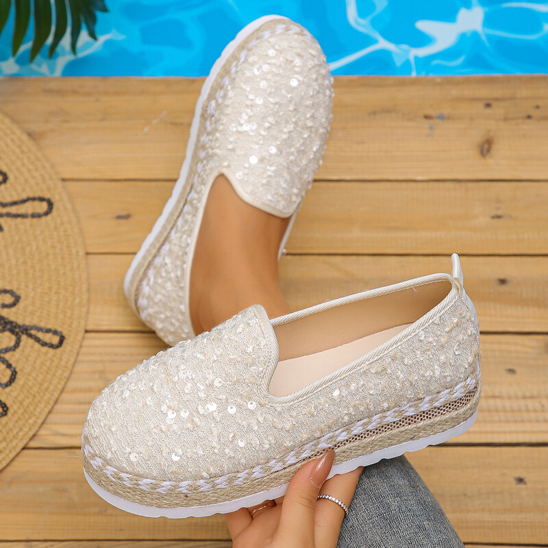 Mocasini cu platforma Rochie Pantofi plat Femeie Pantofi Varf rotund Tocuri joase Elegant Elegant Vara Confortabil Tendință 2024