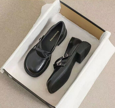 Madala kontsaga elegantsed naiste suvejalatsid Tavalisest nahast vabaajajalatsid naistele 2024 Loafers, kandiline varvas, ehtsa märgiga, libisemisvastane Y2k