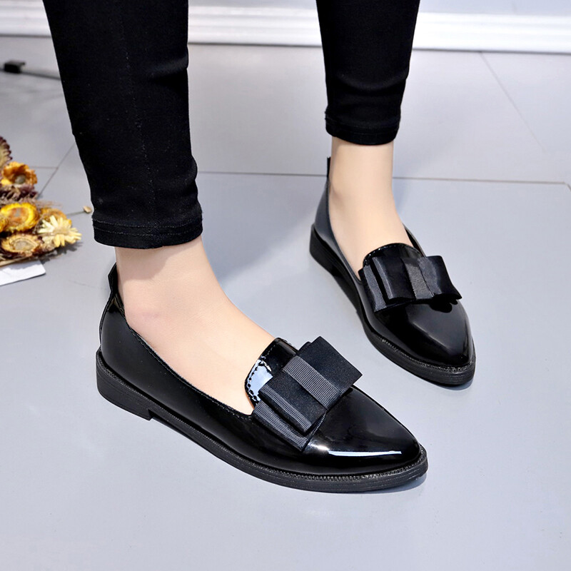 2024 Γυναικείες αντλίες casual ευέλικτο loafers Σέξι μυτερό παπιγιόν χαμηλά τακούνια Γυναικεία παπούτσια Γυναικεία άνοιξη μονό