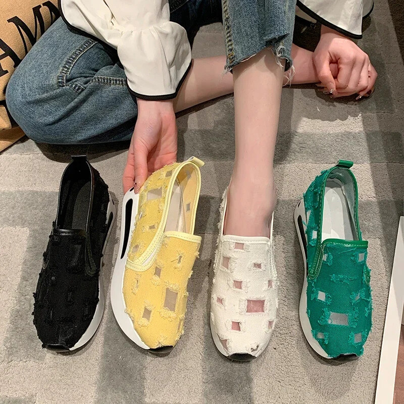 Γυναικείο τένις πλατφόρμας για γυναίκες Flat γυναικεία φθηνά αθλητικά παπούτσια Casual sneaker αθλητικά slip-on loafers Άνετα κομψά παπούτσια