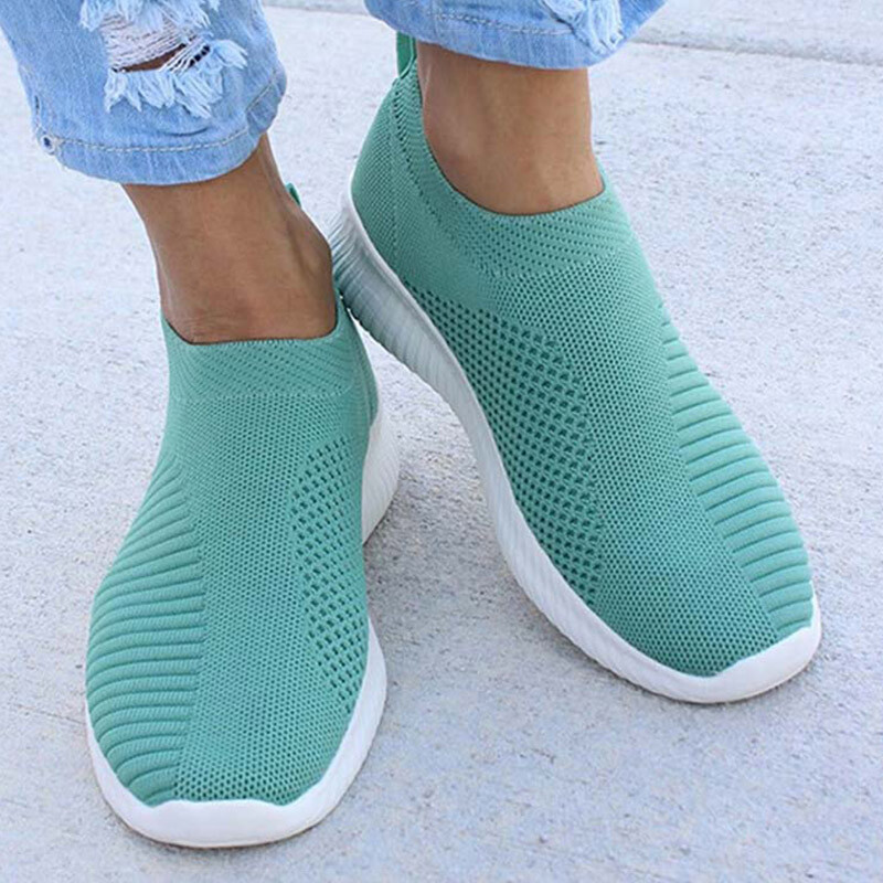 Дамски маратонки Плоски обувки за жени Ежедневни обувки Пролет Лято Спортни маратонки Чорап Спортни обувки Спортни тенис дамски