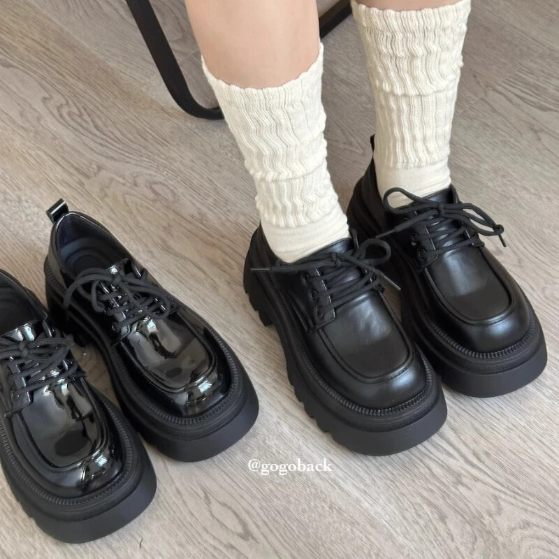 2024, noua modă, culoare solidă, versatilă, pantofi de damă, pantofi pentru femei, cu toc mic, de primăvară și toamnă, cu șireturi