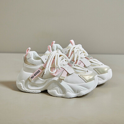 Pantofi de sport pentru femei, cu talpă groasă, pantofi ocazi, pantofi cu plasă, respirabili, pantofi sport pentru alergare, pantofi casual