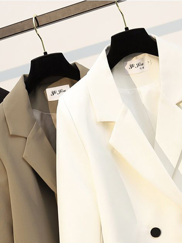 jmprs Modni ženski blejzer dugih rukava, elegantna kratka jakna s urezanim ovratnikom, korejski jesenski ženski kaput