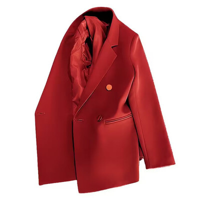 Свободно яке, едноцветно модно, модерно през 2024 г., есен, лято, малък костюм, офис дама, дамско облекло, ежедневно, елегантно палто, блейзър, дамско