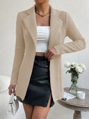 Temperamentul femeilor, țesătură furnică de culoare solidă, jachetă de costum subțire casual de primăvară și toamnă