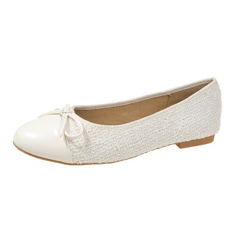 στρογγυλή μύτη ασημί δερμάτινο συνονθύλευμα γυναικεία φλατ παπιγιόν παπούτσια μπαλαρίνας μαλακό πάτο loafers γυναικείες παγιέτες υφασμάτινες εσπαντρίγιες 2023