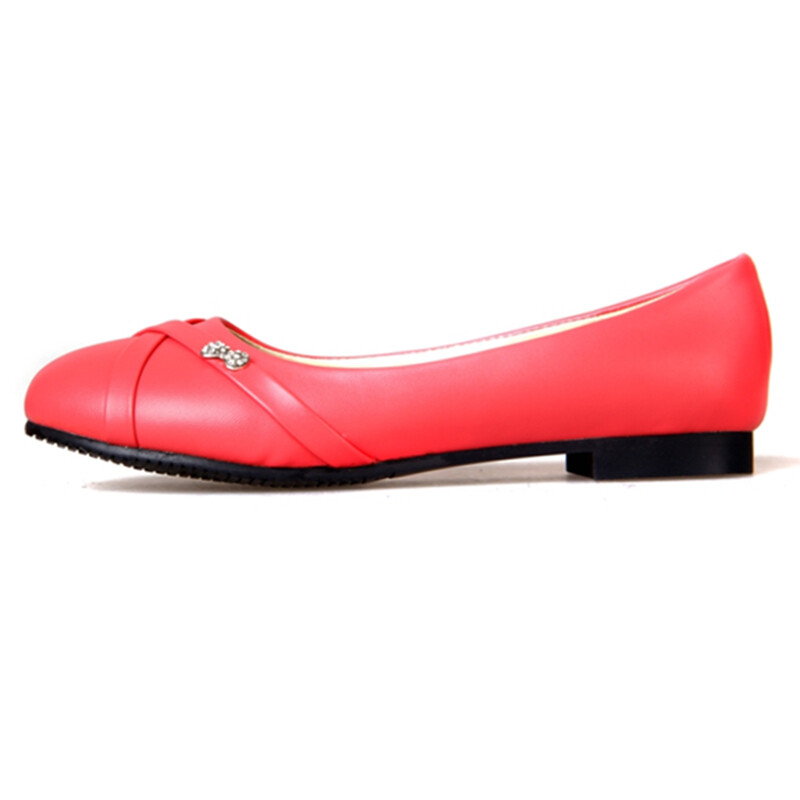 Suur suurus 47 Mood naiste tasapinnalised kingad Kevadised naiste balletikingad Ümmargune varbaosa Tahke must valge vabaajatöö jalanõud naistele