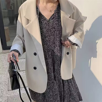 2024. aasta kevadised naiste suured mantlid, moodne Korea versioon, lahtised pealismantlid, Grace naiste sügisjope