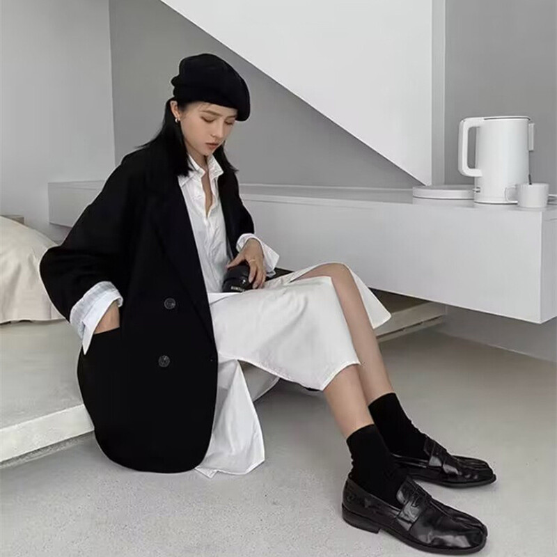 2024. aasta kevadised naiste suured mantlid, moodne Korea versioon, lahtised pealismantlid, Grace naiste sügisjope