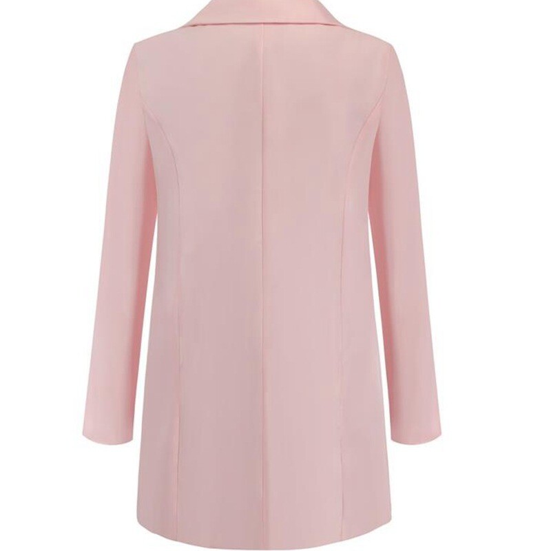 Madingi verslo kostiumai Moteriškas švarkas be mygtukų Prašmatnus moteriškas atviras laisvalaikio kostiumas Striukė Moteriškas švarkas Paltas Dydis s-3xl