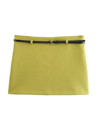 TRAF koos vööga naiste bleiser Traf 2024 sügis V kaelus pikkade varrukatega konksud suletud õhuke kontoriülikond jakk lühike mantel Crop top