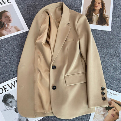 Femei Elegante Doamne Oficial Primavara Toamna Moda Maneca Lunga Sacou de Costum Ocazional Supradimensionat