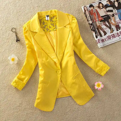 Дамско палто 2024 г. Лято, тънко дантелено сако с малък костюм, ново късо, прилепнало, ежедневни сако с четвъртит ръкав