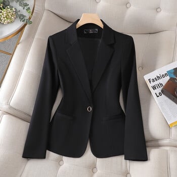 NAVIU Blue Blazer Women 2023 Νέα Φθινοπωρινή ιδιοσυγκρασία Loose Slim Casual Jacket Γυναικεία παλτό εργασίας γραφείου