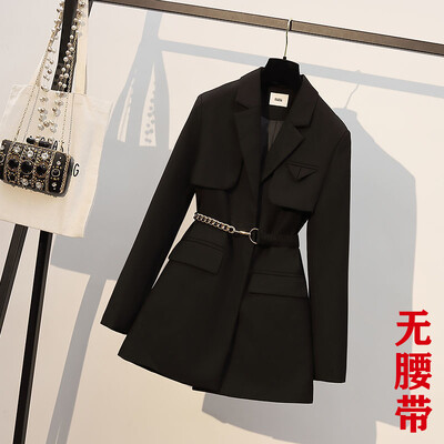 Jachetă de damă 2023 nou toamnă/iarnă cu mânecă lungă talie culoare solidă temperament ocazional pentru navetiști la modă