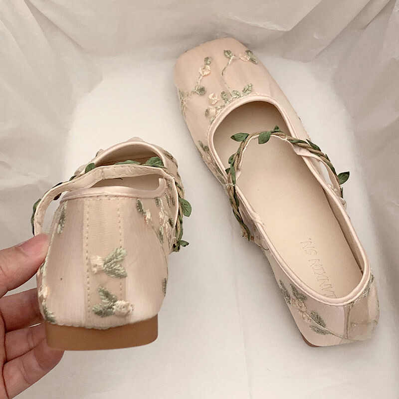 Proljeće 2023. Nove ženske ravne cipele Modne četvrtaste cipele Plitke ženske baletne cipele Mekane ležerne ravne cipele Mary Jane Elegantne natikače
