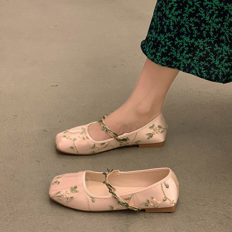 Proljeće 2023. Nove ženske ravne cipele Modne četvrtaste cipele Plitke ženske baletne cipele Mekane ležerne ravne cipele Mary Jane Elegantne natikače