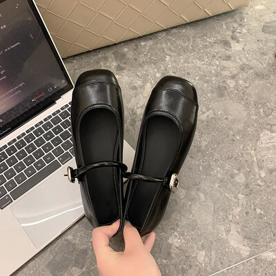 Noi de primăvară femei pantofi mocasini la modă elegant cu cataramă unică pantofi pantofi dame confort vârf pătrat Mary Jane pantofi